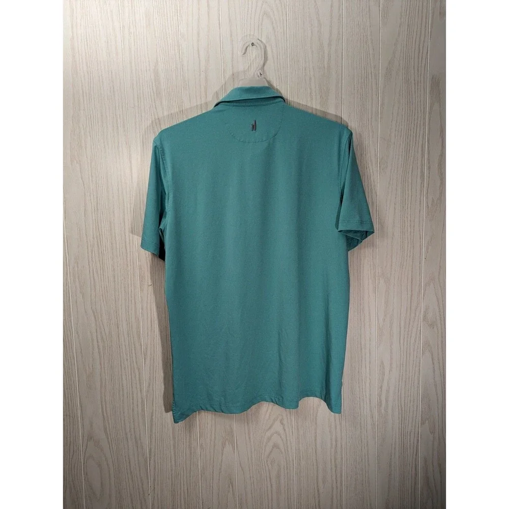 johnnie-O Performance Polo Shirt L Teal Blue NASCAR Speedway Motorsports Golf - Picture 6 of 6